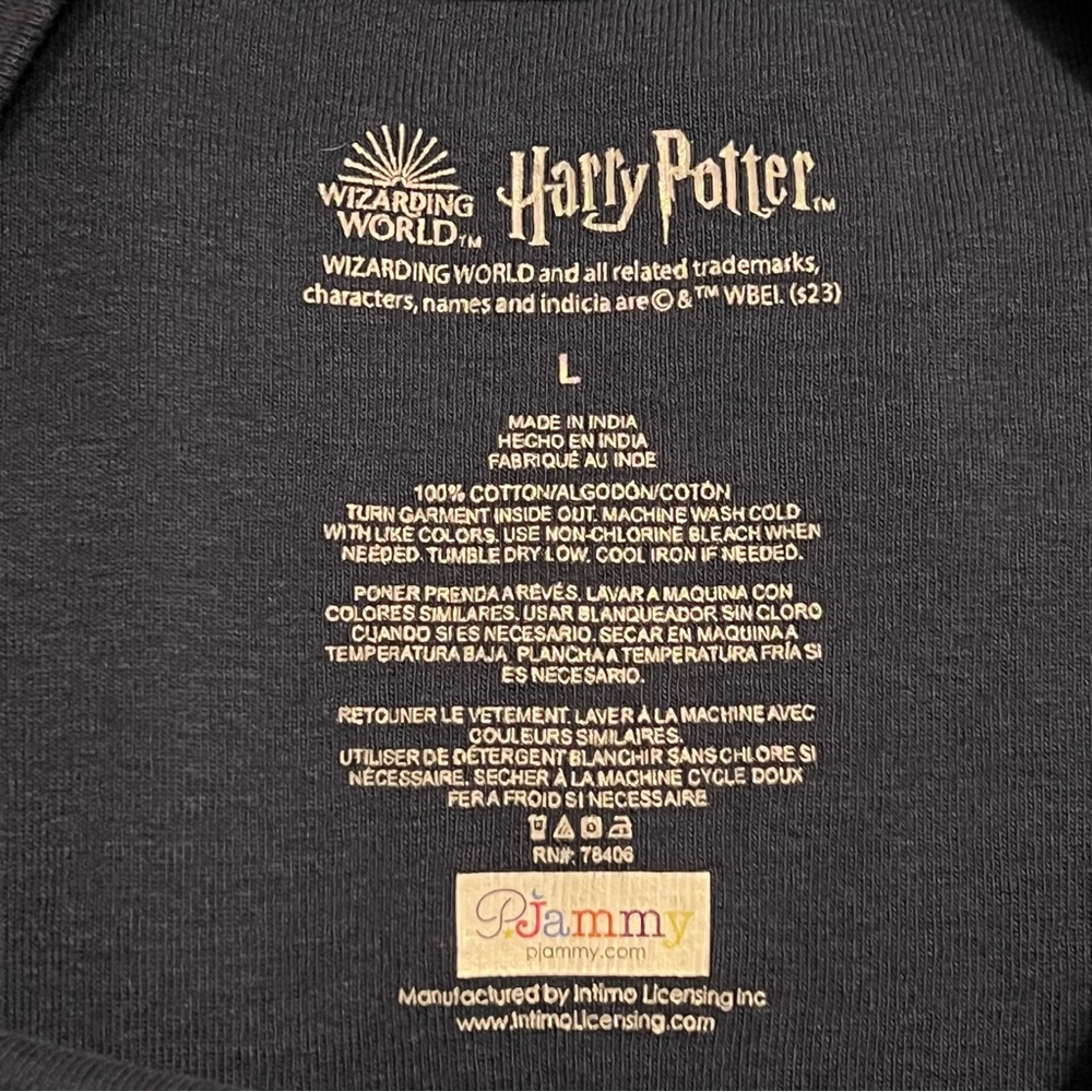 PJammy Wizarding World of Harry Potter Ravenclaw Crest Long Sleeve Stripe Shirt - Picture 7 of 7